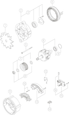 MAHLE Generaator MG 563