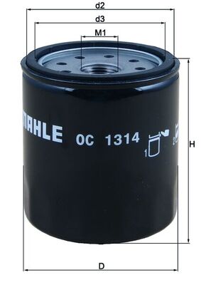 MAHLE Õlifilter OC 1314