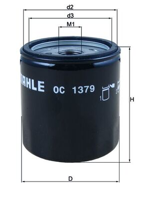 MAHLE Õlifilter OC 1379