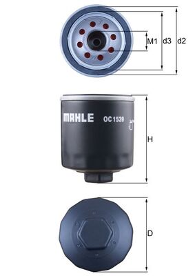 MAHLE Oljefilter OC 1539