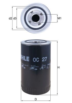 MAHLE Õlifilter OC 27