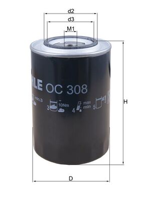 MAHLE Oljefilter OC 308