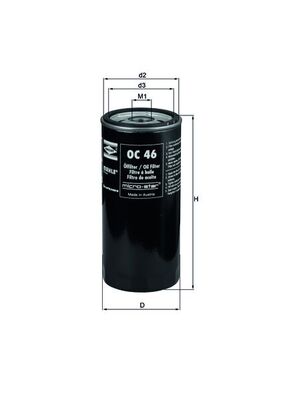 MAHLE Filtr oleju OC 46