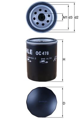 MAHLE Õlifilter OC 478