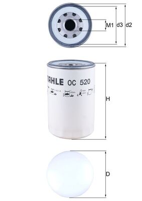 MAHLE Filtr oleju OC 520