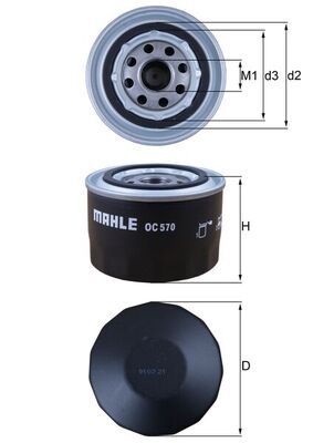 MAHLE Õlifilter OC 570