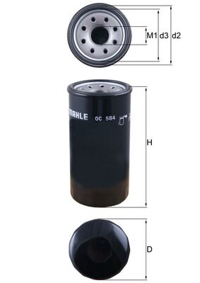MAHLE Õlifilter OC 584