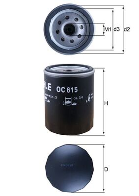 MAHLE Õlifilter OC 615