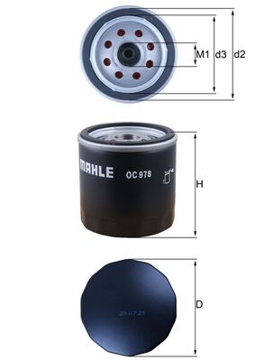 MAHLE Õlifilter OC 978