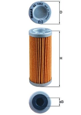MAHLE Õlifilter OX 1092