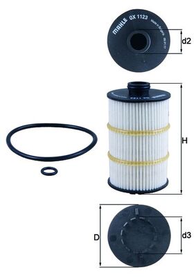 MAHLE Õlifilter OX 1123D