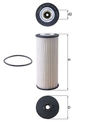 MAHLE Filtr oleju OX 1236D