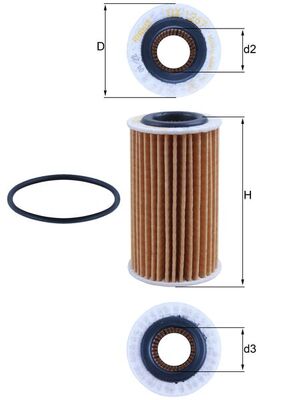 MAHLE Õlifilter OX 1267D