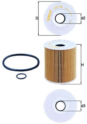 MAHLE Õlifilter OX 156D1