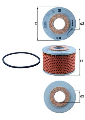 MAHLE Filtr oleju OX 16D