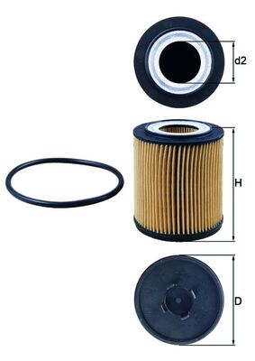 MAHLE Õlifilter OX 182D