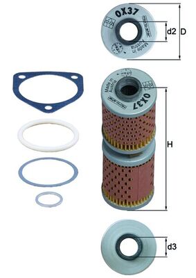 MAHLE Filtr oleju OX 37D