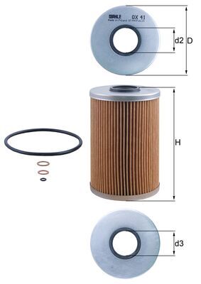 MAHLE Õlifilter OX 41D