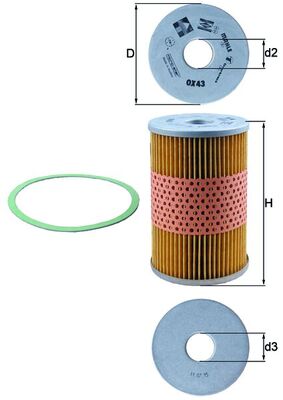 MAHLE Filtr oleju OX 43D