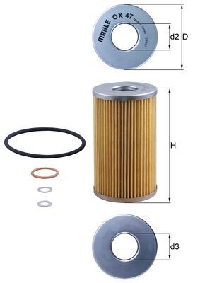 MAHLE Õlifilter OX 47D