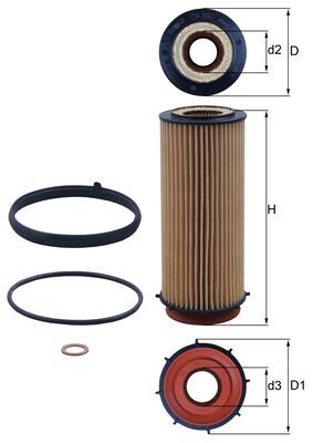 MAHLE Õlifilter OX 560D