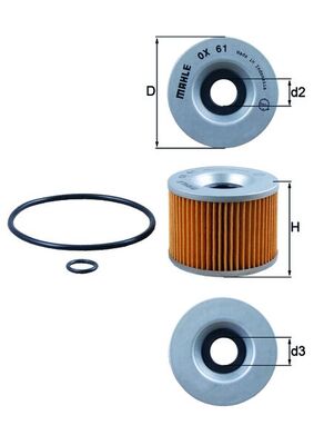 MAHLE Õlifilter OX 61D