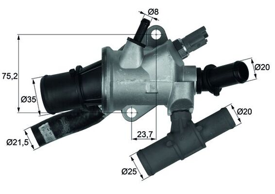 MAHLE Termostat, kylmedel TI 166 88