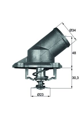 MAHLE Termostaatti, jäähdytysneste TI 224 92