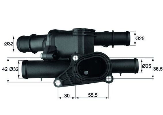 MAHLE termostatas, aušinimo skystis TM 1 105
