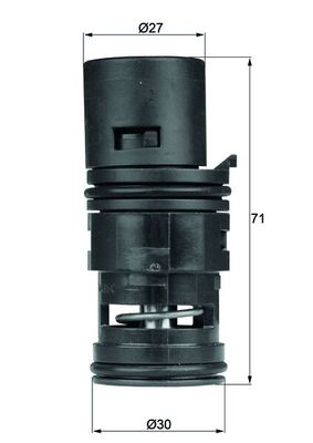 MAHLE Termostat, chłodzenie oleju TO 7 75