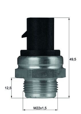 MAHLE Termokontakt, kylarfläkt TSW 12D