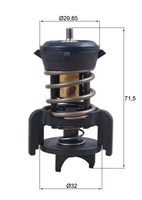 MAHLE Termostaatti, jäähdytysneste TX 251 94D