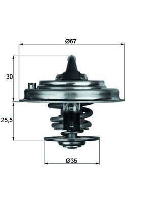 MAHLE Termostaatti, jäähdytysneste TX 30 71D