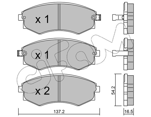 CIFAM Piduriklotside komplekt, ketaspidur 822-518-0