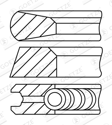 GOETZE ENGINE Kolvringsats 08-784800-10