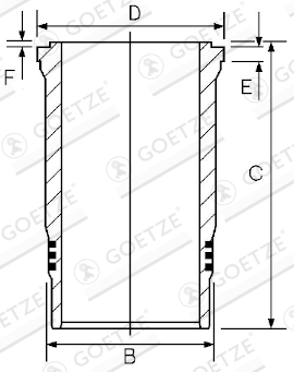 GOETZE ENGINE Cylinderhylsa 15-270000-00