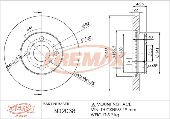 FREMAX Jarrulevy BD-2038