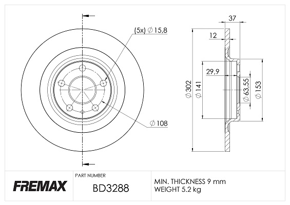 FREMAX Jarrulevy BD-3288