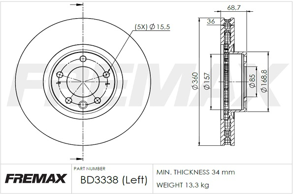 FREMAX Piduriketas BD-3338