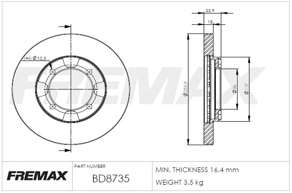 FREMAX Jarrulevy BD-8735
