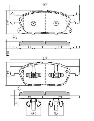 FREMAX Piduriklotside komplekt, ketaspidur FBP-0078