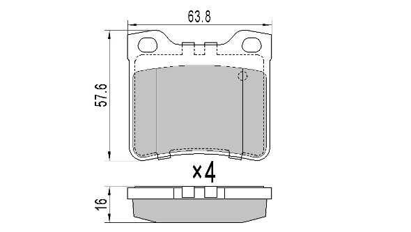 FREMAX Piduriklotside komplekt, ketaspidur FBP-0742