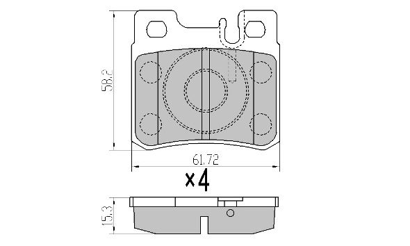 FREMAX Piduriklotside komplekt, ketaspidur FBP-0798