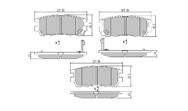 FREMAX Piduriklotside komplekt, ketaspidur FBP-0856