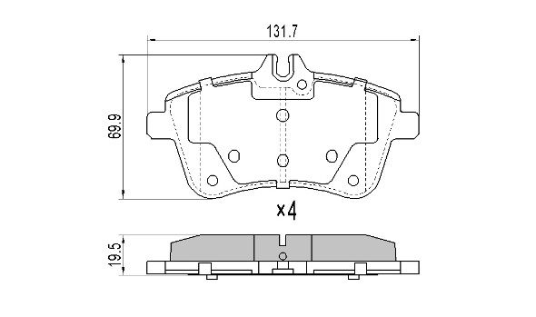 FREMAX Piduriklotside komplekt, ketaspidur FBP-1398