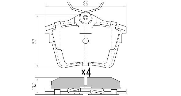 FREMAX Piduriklotside komplekt, ketaspidur FBP-1409