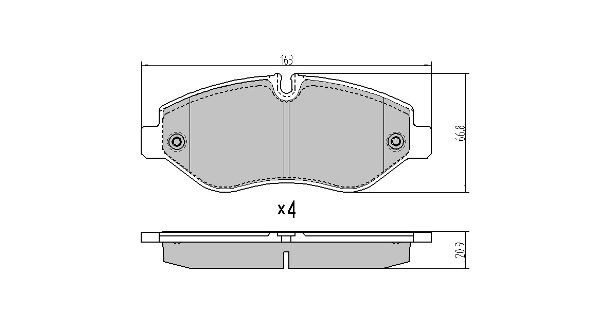 FREMAX Piduriklotside komplekt, ketaspidur FBP-1715