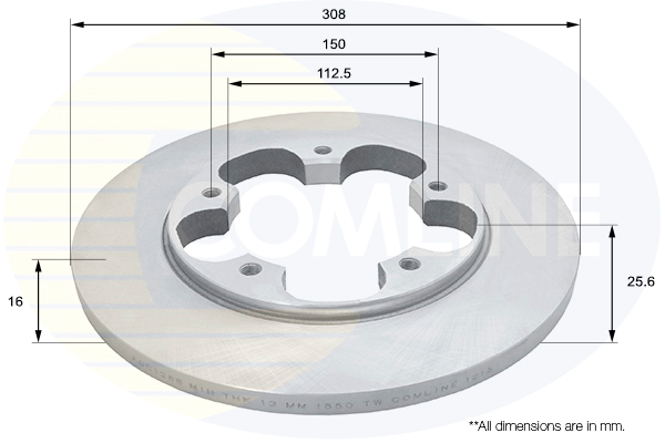 COMLINE Bromsskiva ADC1268
