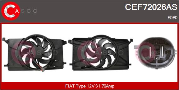 CASCO Elektrimootor,radiaatoriventilaator CEF72026AS