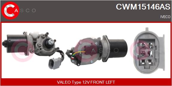 CASCO Vindrutetorkarmotor CWM15146AS